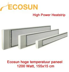 Ecosun hoge temperatuur panelen 1200W, 155x15 cm