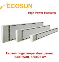 Ecosun hoge temperatuur panelen 2400W, 155x25 cm